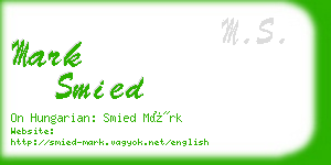 mark smied business card